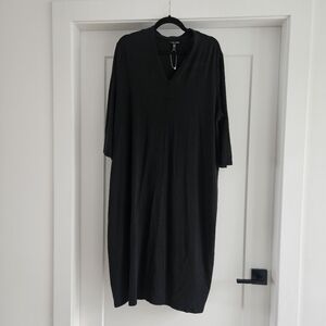 Eileen Fisher Tencel Dress Midi, Black Womens Size 1X NWOT